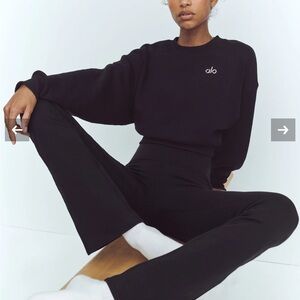 Alo Yoga Black Airbrush High-Waist 7/8 Bootcut Legging